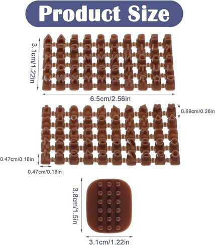 Number & Letter Stamps for Clay,Practical Clay Stamps, Small Fondant Embosser Cookie Cutters for Cake Baking DIY Projects Polymer Craft Tool in Kuwait
