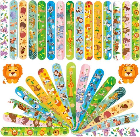 Viicoor Slap Bracelets for Kids 30PCS Ocean Animals Slap Bands Party Gadget Fillers Favors Multicolour in Kuwait