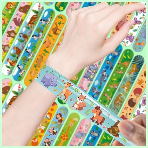 Viicoor Slap Bracelets for Kids 30PCS Ocean Animals Slap Bands Party Gadget Fillers Favors Multicolour in Kuwait