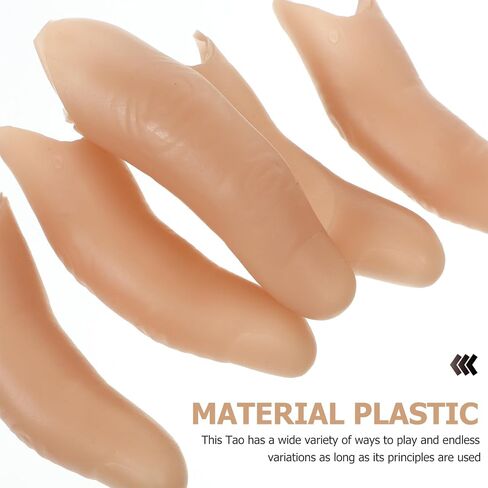 Amosfun 5Pcs Halloween Fake Finger Soft Thumb Tip Magic Trick Finger Stage Show Prop Prank Toy in Saudi Arabia
