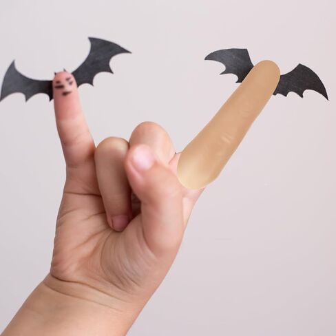Amosfun 5Pcs Halloween Fake Finger Soft Thumb Tip Magic Trick Finger Stage Show Prop Prank Toy in Saudi Arabia