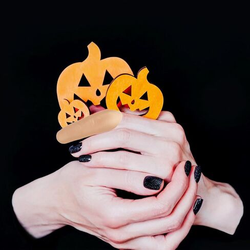 Amosfun 5Pcs Halloween Fake Finger Soft Thumb Tip Magic Trick Finger Stage Show Prop Prank Toy in Saudi Arabia