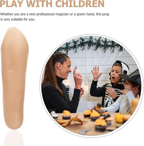 Amosfun 5Pcs Halloween Fake Finger Soft Thumb Tip Magic Trick Finger Stage Show Prop Prank Toy in Saudi Arabia