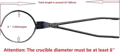 LSMIITTH 12-16KG Crucible Tongs and Lifter - 2 in 1 Metal Casting Foundry Tool Smelting Casting Tools Gas Metal Melting Furnace Tools A in Kuwait