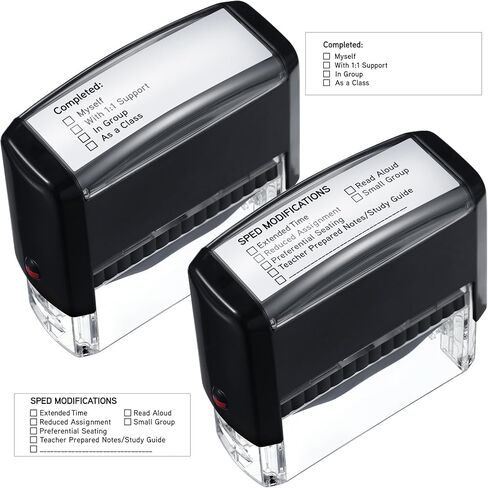 2 Pcs Teacher Stamps for Classroom Self Inking Accommodations Stamp Set Sped Modification Completed Grading Rubber Teacher Stamps for Back to School Homework Student Dormitory Supplies in Saudi Arabia