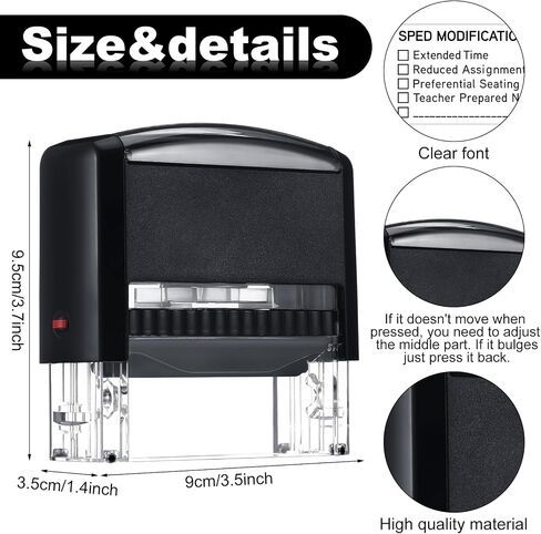 2 Pcs Teacher Stamps for Classroom Self Inking Accommodations Stamp Set Sped Modification Completed Grading Rubber Teacher Stamps for Back to School Homework Student Dormitory Supplies in Saudi Arabia