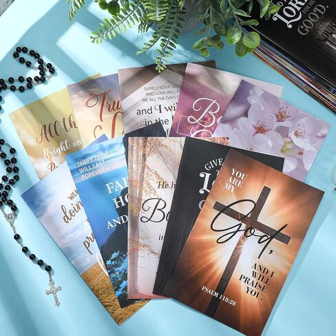 100 Pcs Church Bulletins Paper Bulk 11 x 8.5 Inch Church Worship Bulletins Welcome the Congregation Cards Bible School Study Supplies for Share Bible Information, 10 Styles in Saudi Arabia