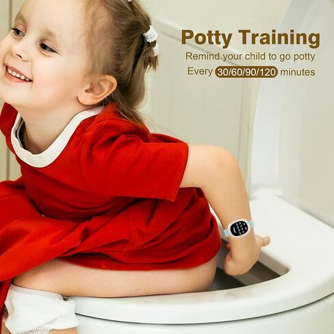ساعة تنبيه لاسلكية للتبول اللاإرادي والتدريب على استخدام المرحاض 2 في 1 (أبيض) in Kuwait