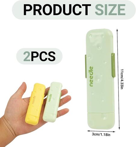 2 PCS 3-in-1 Threadle Threader Seam Ripper Kit ، Thereawatic Eeedle Threaders لخياطة اليد مع صندوق تخزين الإبرة المغناطيسي ، مجموعة Threader Tool لخيط التطريز ، الخياطة ، اللحف in Kuwait