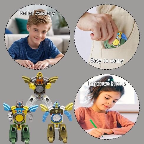 6pcs spinners transformable fidget for Kids Party Forms ، ألعاب Robot Robot القابلة للتشوه تململ تململ ، وجوائز فصول الجيروس الجيروس الحسية. in Kuwait