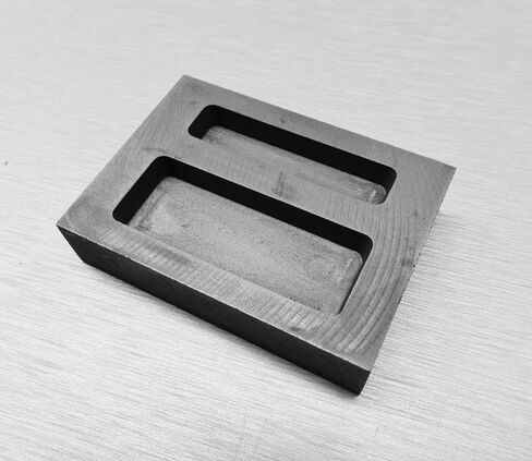 Graphite Ingot Mould 2 جيوب 1/2oz و 1 أوقية ذوبان الذهب الذهب صنع قضبان in Saudi Arabia