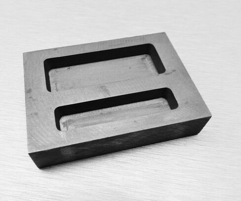 Graphite Ingot Mould 2 جيوب 1/2oz و 1 أوقية ذوبان الذهب الذهب صنع قضبان in Saudi Arabia