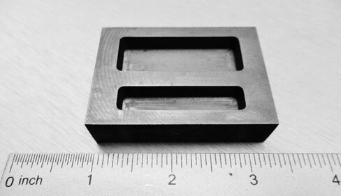 Graphite Ingot Mould 2 جيوب 1/2oz و 1 أوقية ذوبان الذهب الذهب صنع قضبان in Saudi Arabia