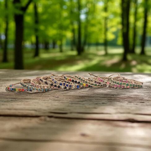BlueRica Hemp Anklet with Glass Beads in Saudi Arabia