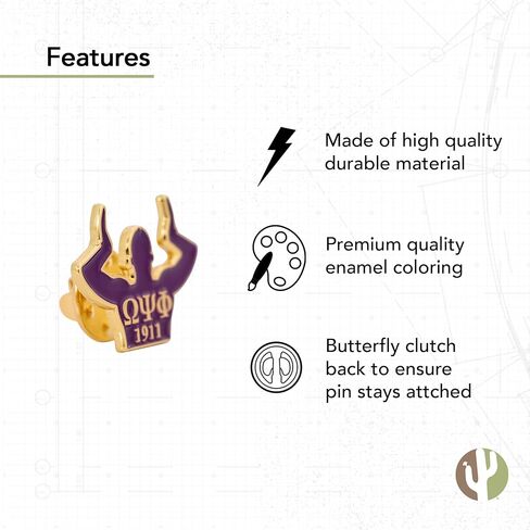 Omega Psi Phi Lapel Pins Fraternity Divine 9 OPP Logo Enamel Made of Metal (Pin D) in Kuwait