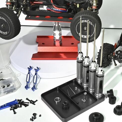 صينية أدوات المغناطيس علبة سبيكة الألومنيوم مع حامل الأدوات RC Prapies Fixing لسيارات RC 1/10 ، الطائرات بدون طيار ، الهاتف ، الكمبيوتر ، النظارات ، مربع تخزين منظم مضاد للخسارة إلكتروني متعدد الأجزاء （Wathet） in Saudi Arabia