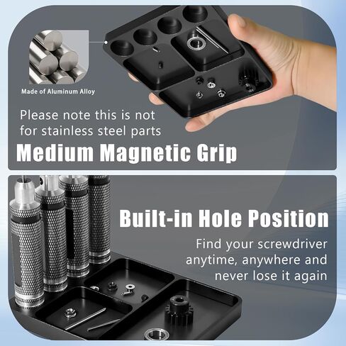 صينية أدوات المغناطيس علبة سبيكة الألومنيوم مع حامل الأدوات RC Prapies Fixing لسيارات RC 1/10 ، الطائرات بدون طيار ، الهاتف ، الكمبيوتر ، النظارات ، مربع تخزين منظم مضاد للخسارة إلكتروني متعدد الأجزاء （Wathet） in Saudi Arabia