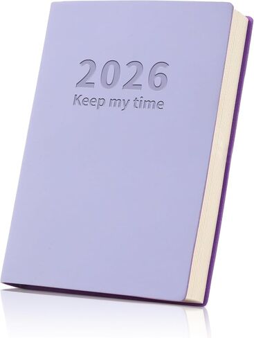 2026 مخطط أكاديمي صغير ناعم الجلود ملزمة 5.5 "× 3.9" أسبوعي وشهري مخطط مخطط هاردنر لطيف مخطط هدفين منظم كتاب التخطيط مع علامات التبويب ، جدول الجدول اليومي للمكتب المدرسي للنساء الرجال (الأرجواني) in Kuwait