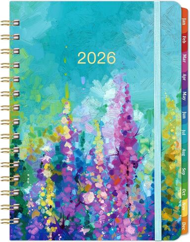 2026 مخطط - يناير 2026 - ديسمبر 2026 ، 2026 Planner Weekly and Monthly ، 6.3 "× 8.4" ، 2026 مخطط تقويم ، مخطط أسبوعي وشهري 2026 مع علامات تبويب ملونة ، ملزمة مزدوجة ، جيب خلفي ، خلفي in Saudi Arabia
