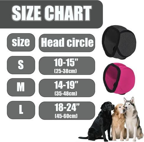 Dog Quiet Ear Cover, Waterproof Dogs Calming Hood, Dog Ear Muffs Quiet Ears for Anxiety for Ear Protection for Bath for Grooming (Gray, Medium) in Kuwait