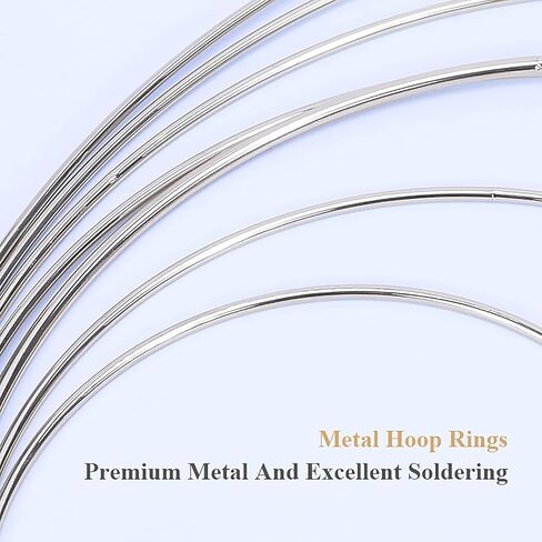 SJDWDX 3pcs 16 Inch Large Metal Floral Hoop Wreath Macrame Silver Craft Hoop Rings for DIY Floral Wedding Wreath Decor, Dream Catcher Wall Hanging Crafts 40cm in Saudi Arabia