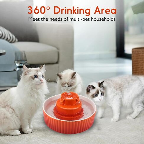 74 أوقية/2.2L نافورة مياه Cat Cat ، نافورة شرب الحيوانات الأليفة التلقائية للقطط الداخلية والكلاب الصغيرة ، موزع مياه خالي من BPA مع مضخة فائقة ، صيانة سهلة in Kuwait