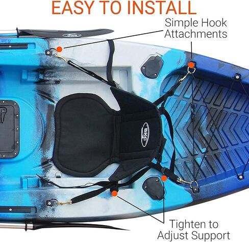 UH-KS222 Universal Sit-On-Top Soft Padded Kayak Seat and Backrest with Water Bottle Pouch for Fishing/Kayaking/Rafting/Canoeing by Brooklyn Kayak Company (1 pack) in Saudi Arabia