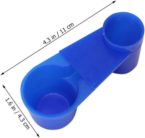 Toyvian 5pcs Automatic Birds Water Cup with Double Ports Easy Install Water Dispenser for Pigeon Parrot and Animals Convenient Feeding Supplies for Pet Shops and Homes Random Random Color in Saudi Arabia