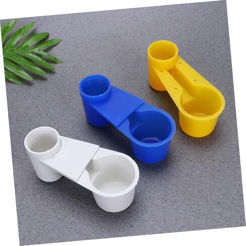 Toyvian 5pcs Automatic Birds Water Cup with Double Ports Easy Install Water Dispenser for Pigeon Parrot and Animals Convenient Feeding Supplies for Pet Shops and Homes Random Random Color in Saudi Arabia