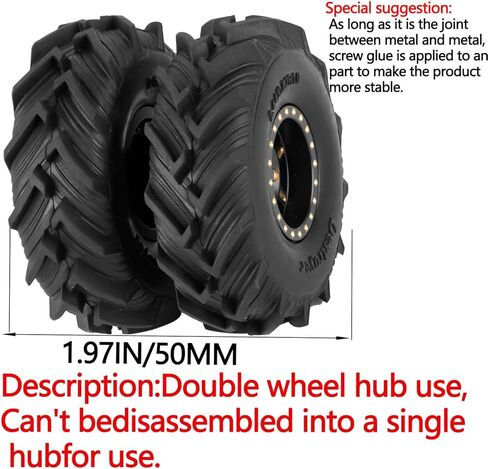 RC Full Brass 1.0in Dually Beadlock RC Wheel RC Tires for 1/24 1/18 SCX24 Trx4m Axial RC Crawler,1.0 RC Metal Wheel Hub Rim RC Truck Tires 4pcs in Saudi Arabia