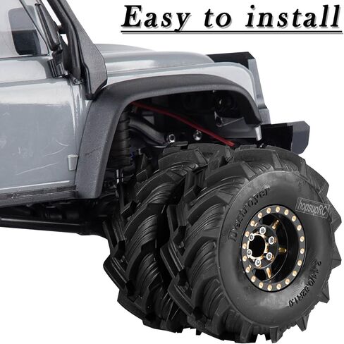 RC Full Brass 1.0in Dually Beadlock RC Wheel RC Tires for 1/24 1/18 SCX24 Trx4m Axial RC Crawler,1.0 RC Metal Wheel Hub Rim RC Truck Tires 4pcs in Saudi Arabia