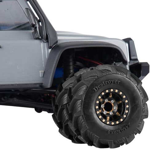 RC Full Brass 1.0in Dually Beadlock RC Wheel RC Tires for 1/24 1/18 SCX24 Trx4m Axial RC Crawler,1.0 RC Metal Wheel Hub Rim RC Truck Tires 4pcs in Saudi Arabia