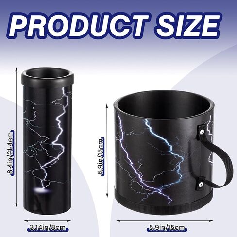 Hiboom 2 PCS Tube Tube and Thunder Sticks Maker ، رسومات عاصفة من طبل الربيع ، 5.9 "قطر ، 5.9" طول وقطر 3.14 "، 8.4" طول) in Saudi Arabia