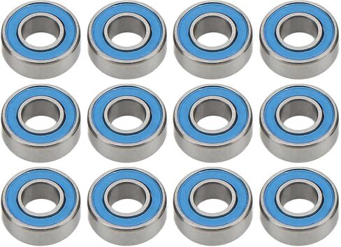 Rubber Sealed Bearing Kit High Performance Stainless Steel Ball Bearings for RC Car Wheel Hub Fit for Tamiya Frog Super Blackfoot Stadium Blitzer Blue 12pcs 5x11x4mm in Saudi Arabia