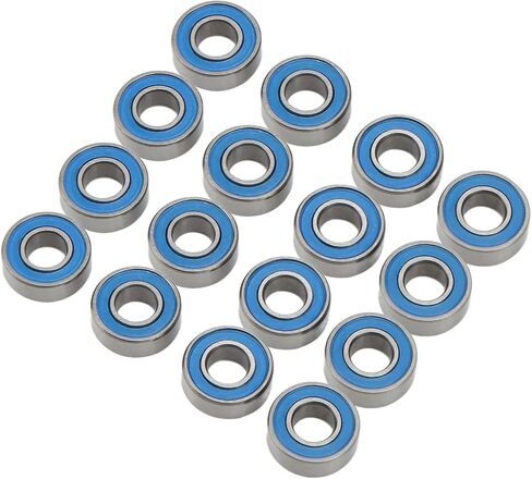 Rubber Sealed Bearing Kit High Performance Stainless Steel Ball Bearings for RC Car Wheel Hub Fit for Tamiya Frog Super Blackfoot Stadium Blitzer Blue 12pcs 5x11x4mm in Saudi Arabia