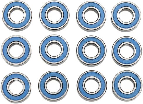 Rubber Sealed Bearing Kit High Performance Stainless Steel Ball Bearings for RC Car Wheel Hub Fit for Tamiya Frog Super Blackfoot Stadium Blitzer Blue 12pcs 5x11x4mm in Saudi Arabia