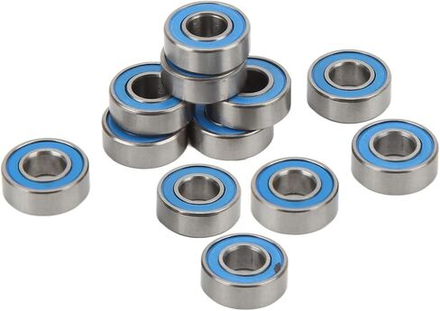 Rubber Sealed Bearing Kit High Performance Stainless Steel Ball Bearings for RC Car Wheel Hub Fit for Tamiya Frog Super Blackfoot Stadium Blitzer Blue 12pcs 5x11x4mm in Saudi Arabia