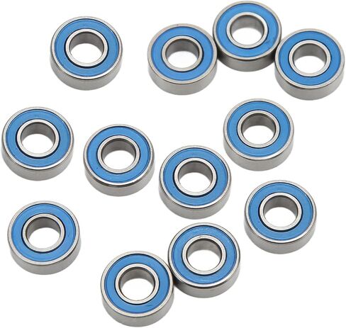 Rubber Sealed Bearing Kit High Performance Stainless Steel Ball Bearings for RC Car Wheel Hub Fit for Tamiya Frog Super Blackfoot Stadium Blitzer Blue 12pcs 5x11x4mm in Saudi Arabia