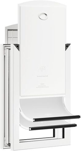 Hardlight Aluminium Frame XL DOB DOB - تصل إلى 180 رطلاً ، اللوحات الناعمة المزدوجة مع الإغلاق المغناطيسي ، باب الكلب Tunnel Tunnel XL القابل للتعديل مع لوحين منزلقين ، تثبيت سهل ، أبيض ثلجي ، X -Large in Saudi Arabia