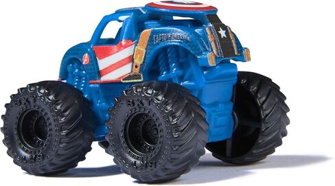 Monster Jam, Marvel Mini Monster Truck 3-Pack, Black Panther, Captain America, Iron Man Die-Cast Monster Trucks, 1:87 Scale, Kids Toys for Boys Ages 3 and Up in Saudi Arabia