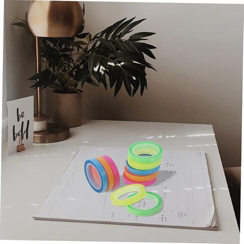 JOJOFUNY 5 ROLLS المنتجات المكتبية المريحة من أشرطة الجملة الشريطية المميتة لقراءة عسر القراءة تركيز مهارات التتبع البصري in Saudi Arabia