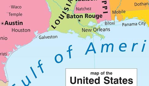 Colorful United States Wall Map showing Gulf of America (25" × 19") in Saudi Arabia
