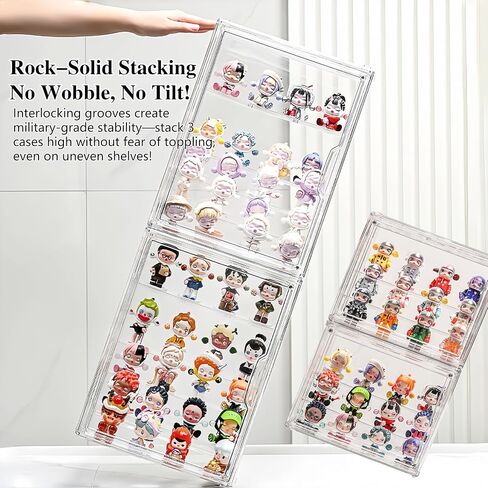 Jumbo Vertical Acrylic Display Case - Extra Tall 19.6" Cabinet for Oversized Figures, Magnetic Door & Stackable Dustproof Showcase for Statues, Plush Art Dolls (Extra Large 14.5"x11.5"x19.6") in Saudi Arabia