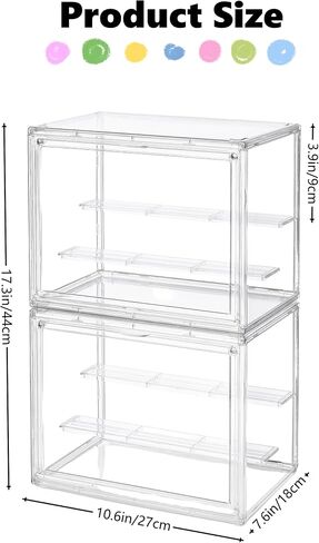 Jumbo Vertical Acrylic Display Case - Extra Tall 19.6" Cabinet for Oversized Figures, Magnetic Door & Stackable Dustproof Showcase for Statues, Plush Art Dolls (Extra Large 14.5"x11.5"x19.6") in Saudi Arabia