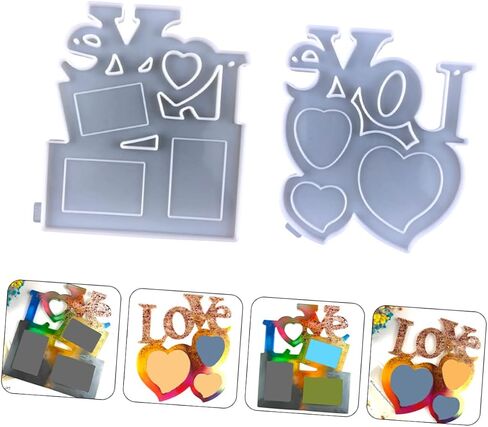 2pcs Mother's Day Picture Craft Photo Frame Silicone Professional Durable Easy Clean in Saudi Arabia