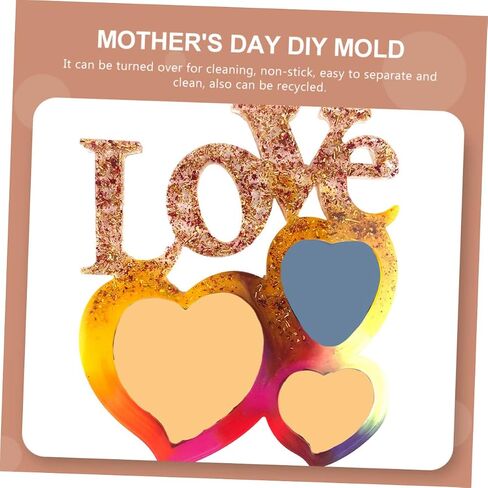 2pcs Mother's Day Picture Craft Photo Frame Silicone Professional Durable Easy Clean in Saudi Arabia
