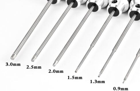 Hex Screw Driver Set RC Tools Kit 0.9mm 1.27mm 1.3mm 1.5mm 2.0mm 2.5mm 3.0mm Hexagon Screwdriver for RC Quadcopter Helicopter FPV Racing Drone Models (A) in Saudi Arabia