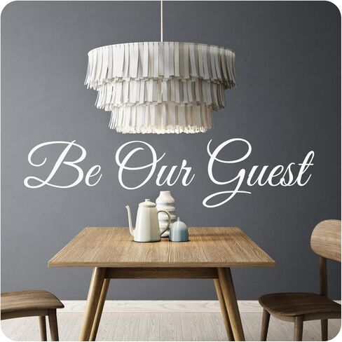 My Vinyl Story - Be Our Guest - Large Wall Decals for Door Family Decal Quote Word Sayings Sticker Sign Family Decor Removable Vinyl for Office Guest Room Home 36x9 Inches in Saudi Arabia