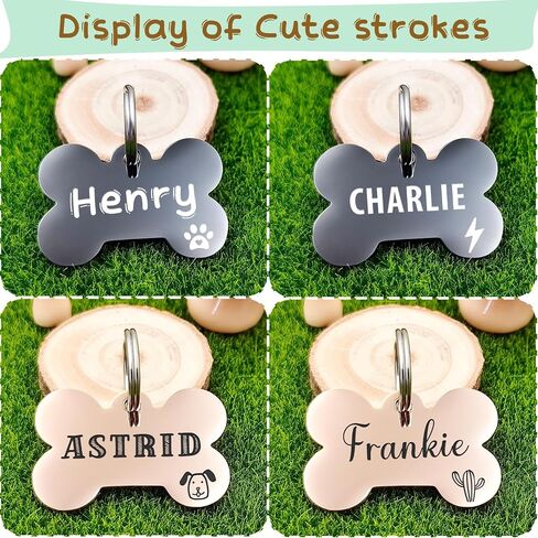 Dog Tags Personalized for Pets,Multiple Shapes and Colors,Custom Engraved Dog Cat Name Tags with Contact Information,Stainless Steel ID Tags,Decorative Design (Hexagon) in Saudi Arabia