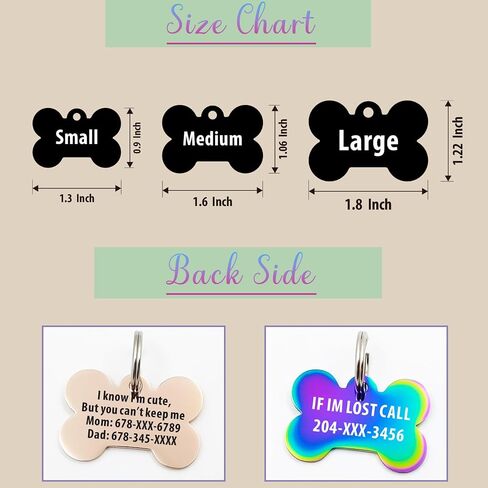 Dog Tags Personalized for Pets,Multiple Shapes and Colors,Custom Engraved Dog Cat Name Tags with Contact Information,Stainless Steel ID Tags,Decorative Design (Hexagon) in Saudi Arabia